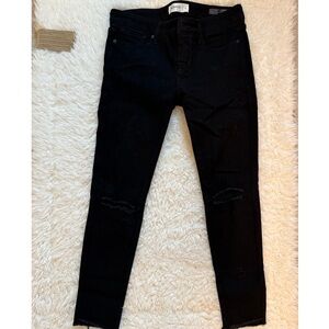 BLANQI maternity Women's Classic Black distressed Skinny Jeans